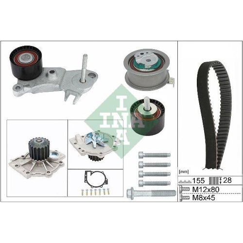 Wasserpumpe + Zahnriemensatz Schaeffler Ina 530 0762 30 f&uuml;r Volvo