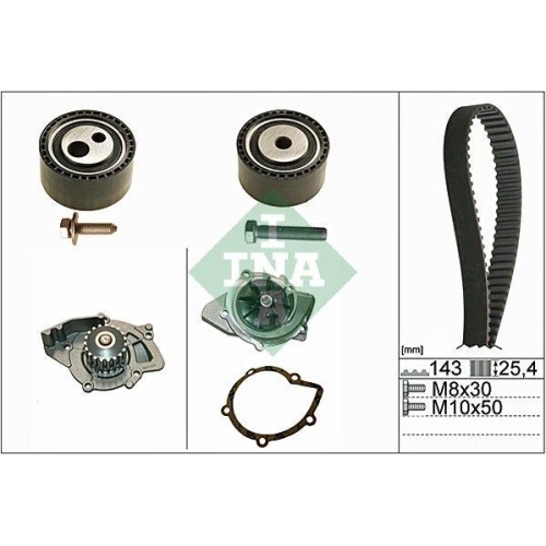 Wasserpumpe + Zahnriemensatz Schaeffler Ina 530 0447 30 f&uuml;r Citro&euml;n Peugeot