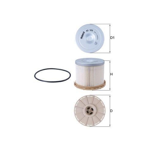 Kraftstofffilter Mahle KX 505D f&uuml;r Isuzu