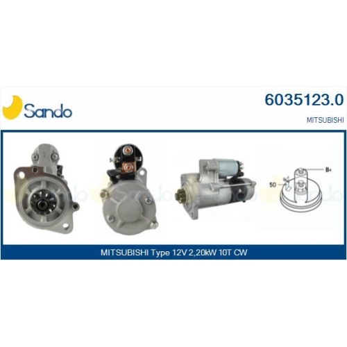 Starter Sando 6035123.0 für Mitsubishi Nissan Clark Caterpillar