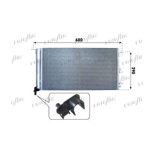 Kondensator Klimaanlage Frigair 0804.2059 f&uuml;r Alfarome/fiat/lanci