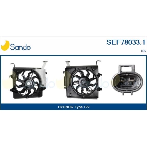 Elektromotor K&uuml;hlerl&uuml;fter Sando SEF78033.1 f&uuml;r Hyundai