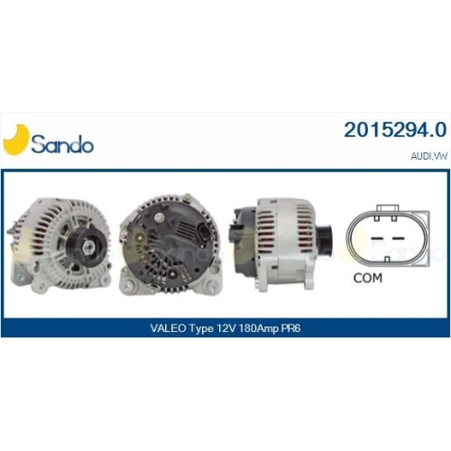Generator Sando 2015294.0 f&uuml;r Audi Vag