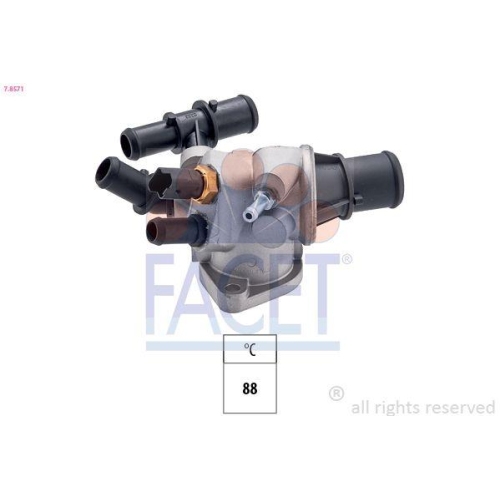Thermostat Coolant Facet 7.8571 Made In Italy - Oe Equivalent for Alfa Romeo