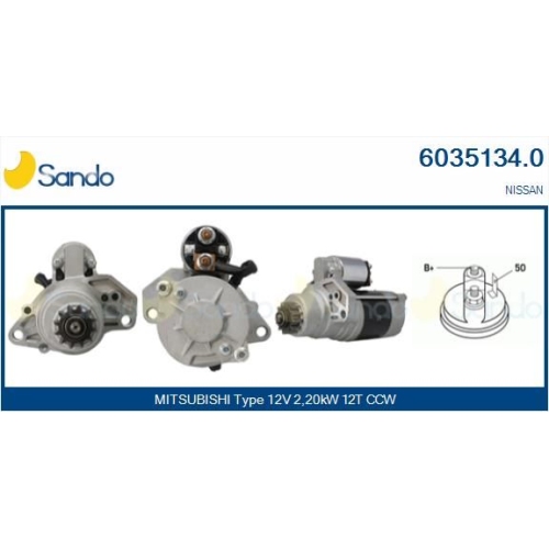 Starter Sando 6035134.0 für Mitsubishi Nissan