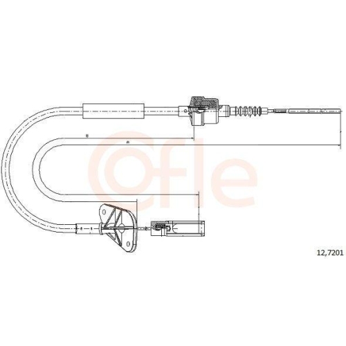 Seilzug Kupplungsbetätigung Cofle 12.7201 für Fiat Ford