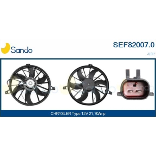 Elektromotor K&uuml;hlerl&uuml;fter Sando SEF82007.0 f&uuml;r Chrysler Dodge Jeep