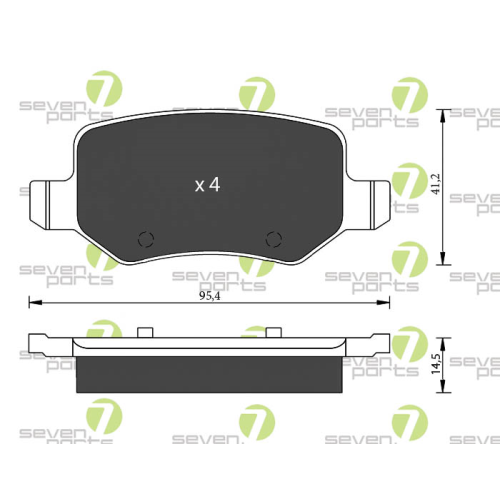Bremsbelagsatz Scheibenbremse 7 Seven Parts SVP21020 für Mercedes Benz
