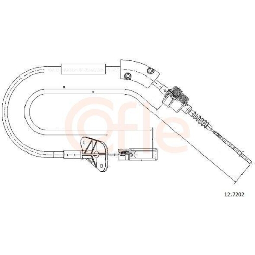 Seilzug Kupplungsbetätigung Cofle 12.7202 für Fiat Ford