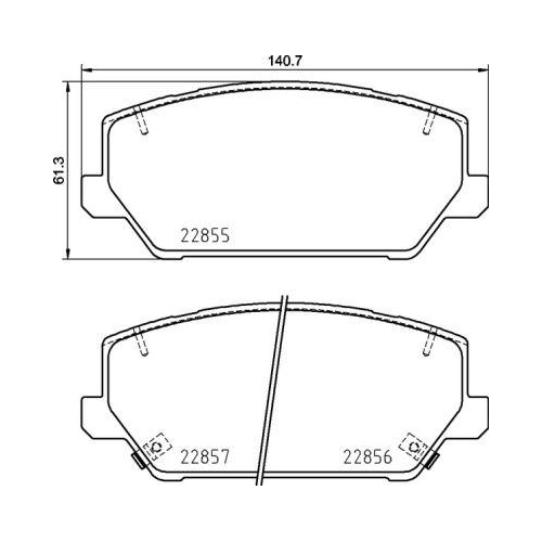 Bremsbelagsatz Scheibenbremse Brembo P30102 Prime Line f&uuml;r Hyundai Kia
