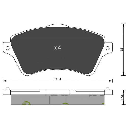Bremsbelagsatz Scheibenbremse 7 Seven Parts SVP21030 f&uuml;r Land Rover