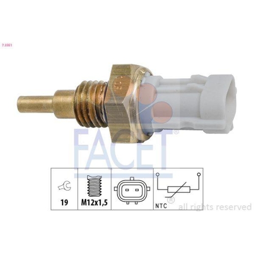 Sensor K&uuml;hlmitteltemperatur Facet 7.3351 Made In Italy - Oe Equivalent f&uuml;r Fiat