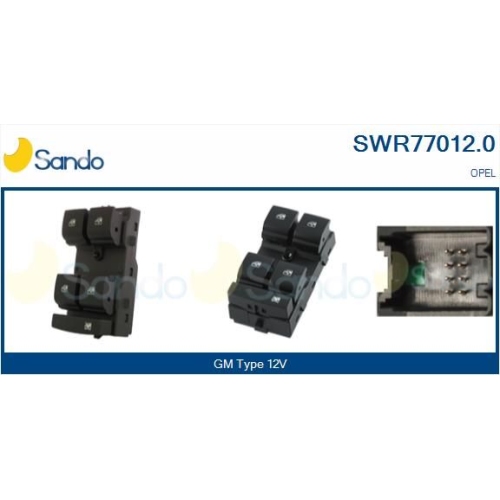 Schalter Fensterheber Sando SWR77012.0 für Opel General Motors Fahrerseitig