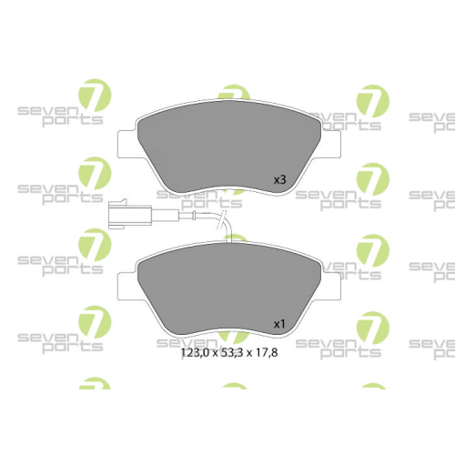 Bremsbelagsatz Scheibenbremse 7 Seven Parts SVP21050 f&uuml;r Alfa Romeo Chrysler