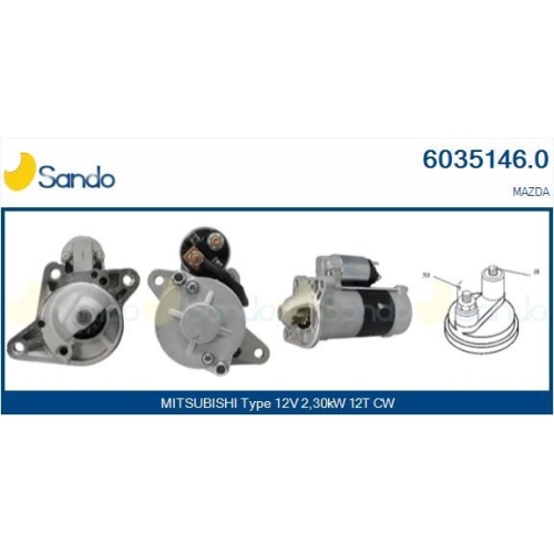 Starter Sando 6035146.0 für Mazda Mitsubishi