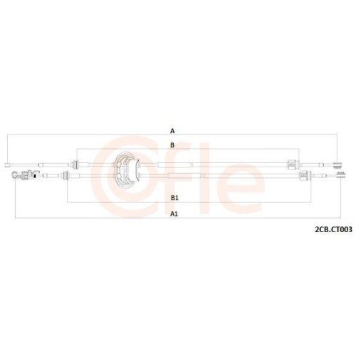 Seilzug Schaltgetriebe Cofle 2CB.CT003 für Citroën Peugeot