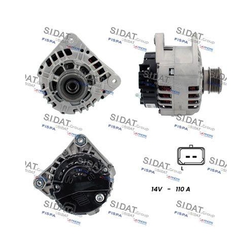 Generator Sidat A12VA0043A2 f&uuml;r Renault