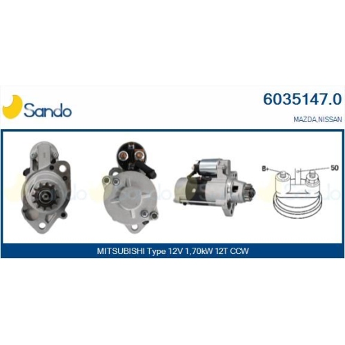 Starter Sando 6035147.0 f&uuml;r Mitsubishi Nissan