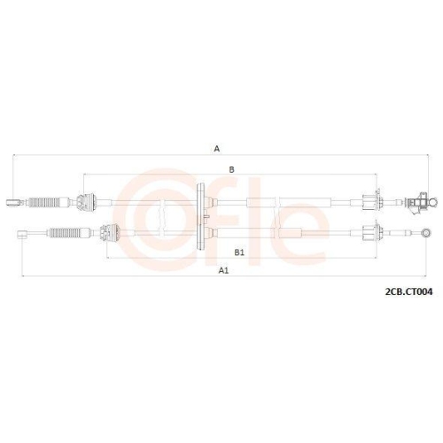 Seilzug Schaltgetriebe Cofle 2CB.CT004 f&uuml;r Citro&euml;n Peugeot