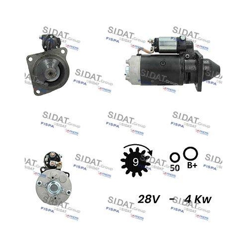 Starter Sidat S24BH0037A2 für Alfa Romeo Fiat Honda Lancia Unic Simca