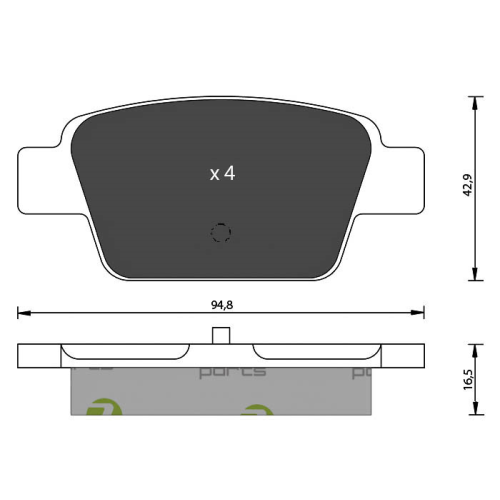 Bremsbelagsatz Scheibenbremse 7 Seven Parts SVP21080 f&uuml;r Abarth Alfa Romeo Fiat