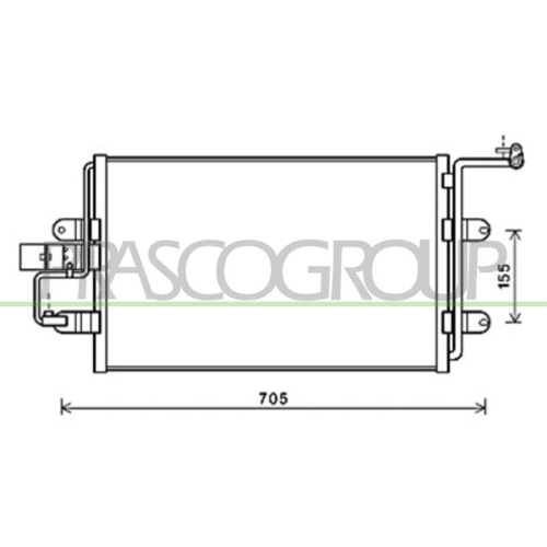 Kondensator Klimaanlage Prasco AD016C003 Prascoselection f&uuml;r Audi Seat Skoda VW