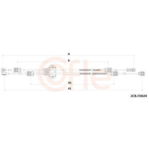 Seilzug Schaltgetriebe Cofle 2CB.FD024 f&uuml;r Ford