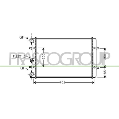 K&uuml;hler Motork&uuml;hlung Prasco AD016R002 Aq f&uuml;r Audi Seat Skoda VW