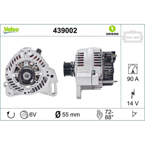 Generator Valeo 439002 Valeo Origins - New O.e. Technologie f&uuml;r Audi Ford Seat