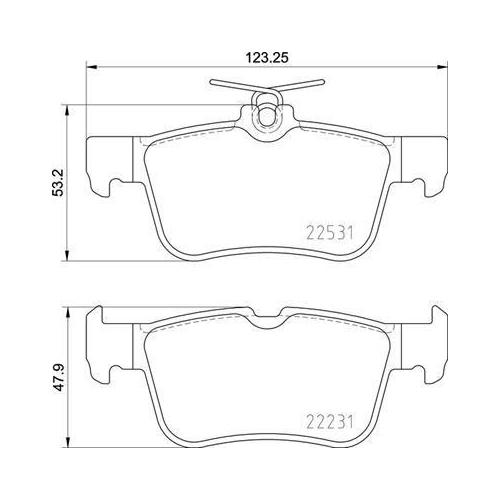 Bremsbelagsatz Scheibenbremse Brembo P24175 Prime Line f&uuml;r Ford Ford Usa Lincoln