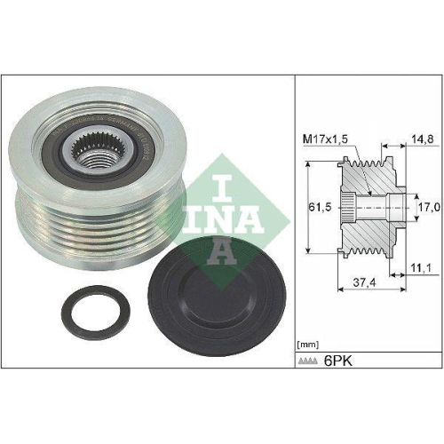 Generatorfreilauf Schaeffler Ina 535 0348 10 f&uuml;r Alfa Romeo Fiat Lancia