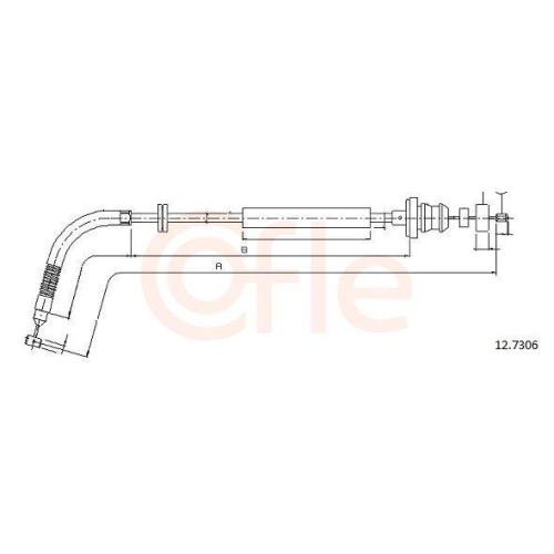 Gaszug Cofle 12.7306 f&uuml;r Lancia