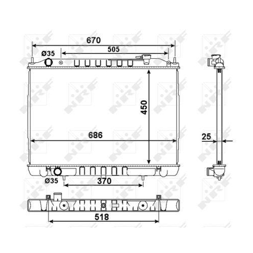 K&uuml;hler Motork&uuml;hlung Nrf 58418 f&uuml;r Nissan F&uuml;r Fahrzeuge Mit Klimaautomatik