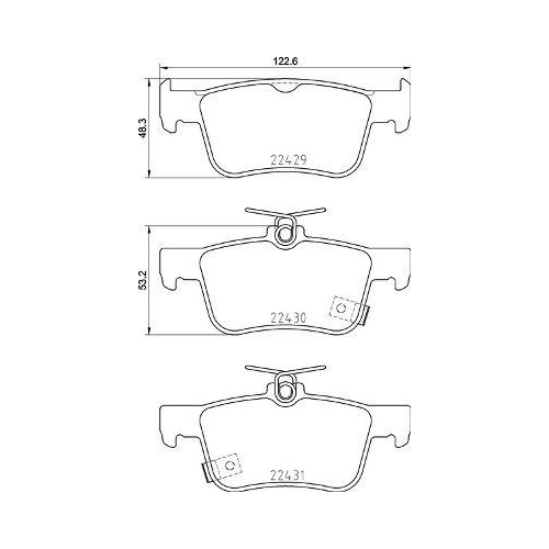 Bremsbelagsatz Scheibenbremse Brembo P28089 Prime Line f&uuml;r Honda Acura Changan