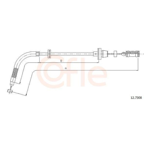 Gaszug Cofle 12.7308 f&uuml;r Fiat