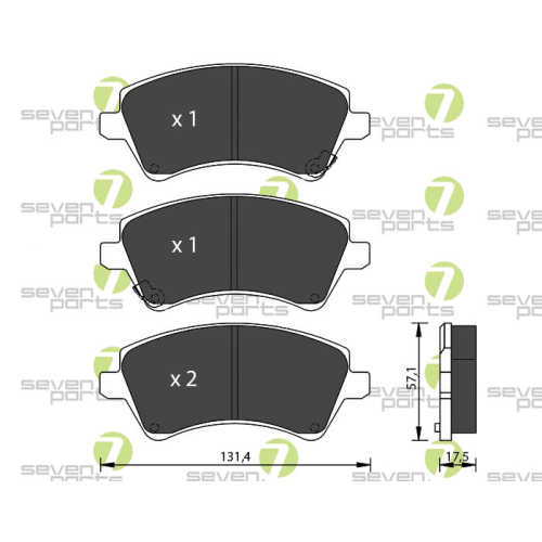 Bremsbelagsatz Scheibenbremse 7 Seven Parts SVP21130 f&uuml;r Lexus Toyota