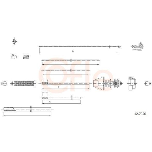Gaszug Cofle 12.7320 f&uuml;r Citro&euml;n Fiat Peugeot