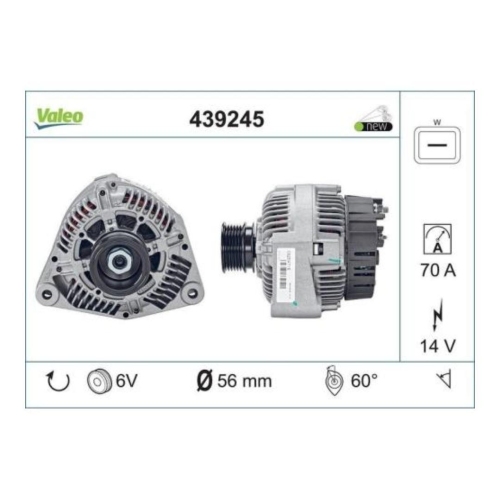 Generator Valeo 439245 Valeo Origins - New O.e. Technologie f&uuml;r Mercedes Benz