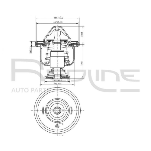 Thermostat K&uuml;hlmittel Red-line 55TO004 f&uuml;r Citro&euml;n Daihatsu Toyota Ssangyong