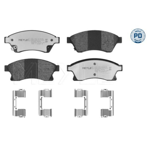 Bremsbelagsatz Scheibenbremse Meyle 0252503118PD f&uuml;r Opel Vauxhall Chevrolet