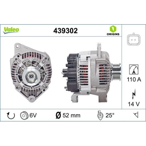Generator Valeo 439302 Valeo Origins - New O.e. Technologie f&uuml;r Renault
