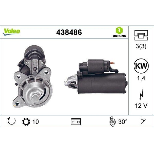 Starter Valeo 438486 Valeo Origins - New O.e. Technologie f&uuml;r Ford