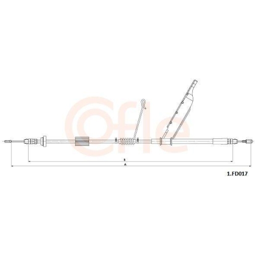 Seilzug Feststellbremse Cofle 1.FD017 f&uuml;r Ford Hinten Links