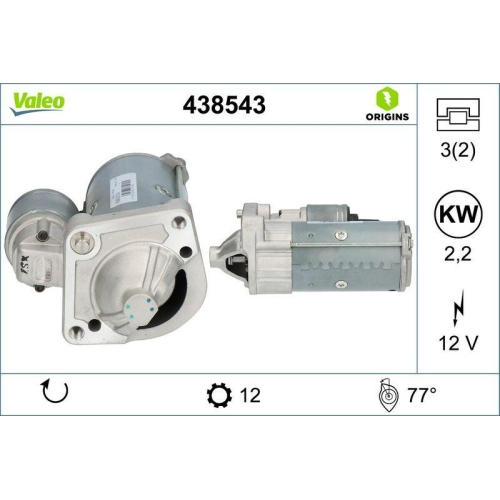 Starter Valeo 438543 Valeo Origins New Oe Technologie f&uuml;r Volvo