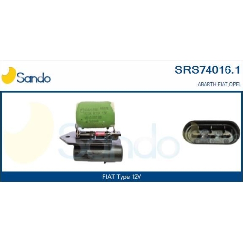 Vorwiderstand Elektromotor K&uuml;hlerl&uuml;fter Sando SRS74016.1 f&uuml;r Fiat Opel