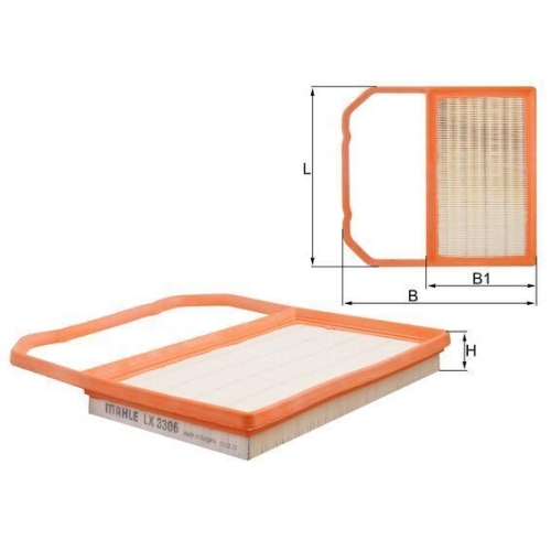 Luftfilter Mahle LX 3306 f&uuml;r Audi Seat Skoda VW Cupra