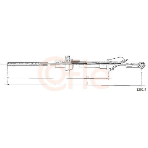 Seilzug Kupplungsbetätigung Cofle 1202.4 für Fiat