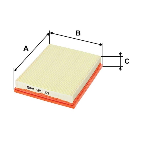 Luftfilter Valeo 585021 f&uuml;r Citro&euml;n Opel Vauxhall Chevrolet