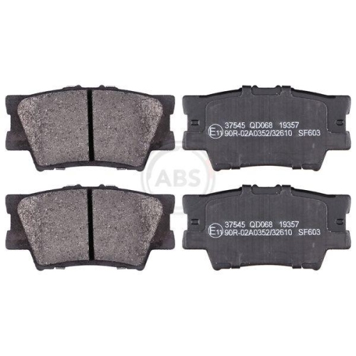 Bremsbelagsatz Scheibenbremse A.b.s. 37545 f&uuml;r Toyota Lexus Hinterachse