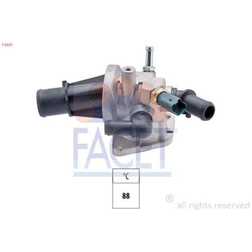 Thermostat K&uuml;hlmittel Facet 7.8639 Made In Italy - Oe Equivalent f&uuml;r Fiat Lancia